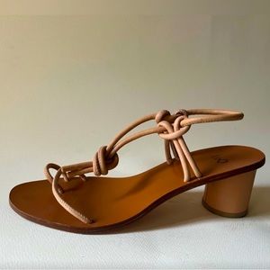 LoQ xavi sandals 39 blush tone cylinder heel